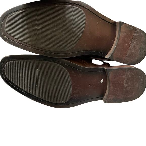 Men’s JOSEPH ABBOUD Walnut Leather Wingtip Lace Up Brogue Shoes VGUC - Picture 11 of 11